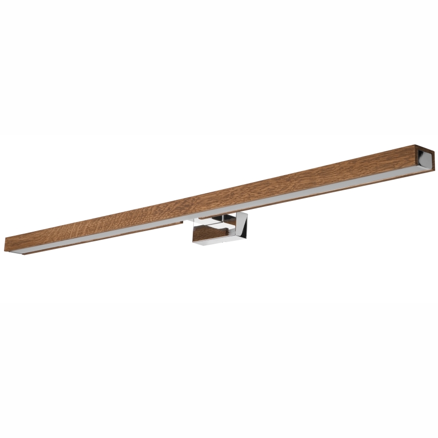 Brilagi - LED Підсвітка для дзеркала для ванної WOODY MIRROR LED/15W/230V 90 см IP44 дуб вишня/глянцевий хром