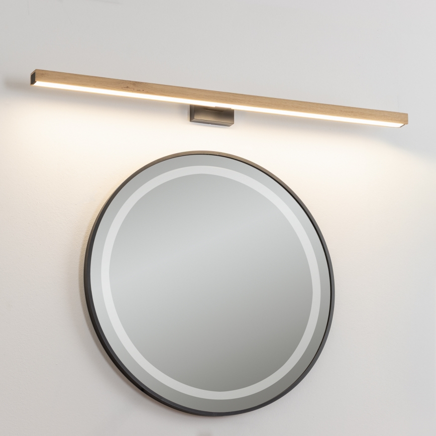Brilagi - LED Підсвітка для дзеркала для ванної WOODY MIRROR LED/15W/230V 90 см IP44 дуб/чорний