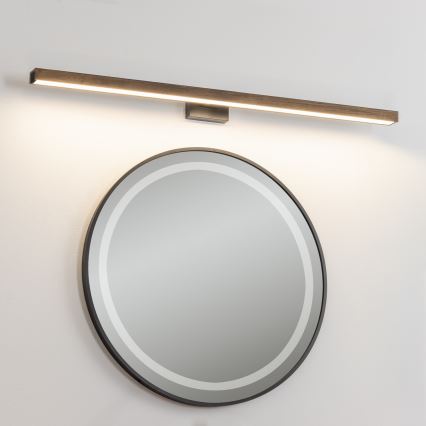 Brilagi - LED Підсвітка для дзеркала для ванної WOODY MIRROR LED/15W/230V 90 см IP44 дуб волоський горіх/чорний