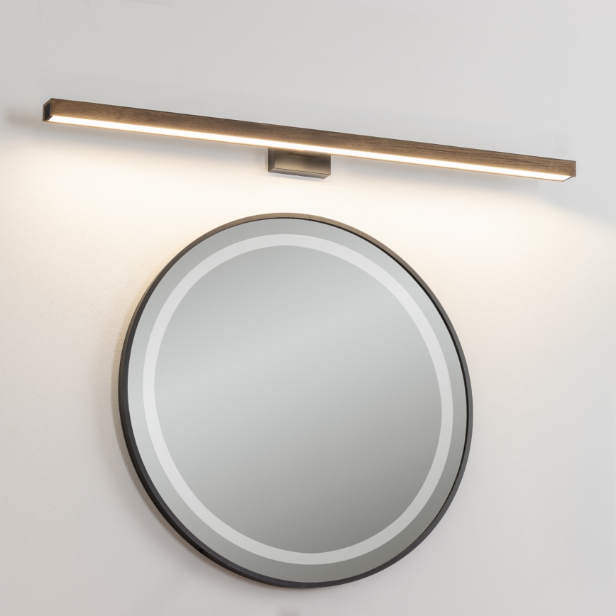 Brilagi - LED Підсвітка для дзеркала для ванної WOODY MIRROR LED/15W/230V 90 см IP44 дуб волоський горіх/чорний