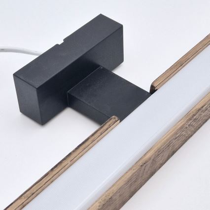 Brilagi - LED Підсвітка для дзеркала для ванної WOODY MIRROR LED/15W/230V 90 см IP44 дуб волоський горіх/чорний