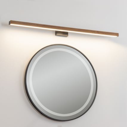 Brilagi - LED Підсвітка для дзеркала для ванної WOODY MIRROR LED/15W/230V 90 см IP44 дуб вишня/чорний