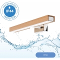 Brilagi - LED Підсвітка для дзеркала для ванної WOODY MIRROR LED/8W/230V 40 см IP44 дуб/глянцевий хром