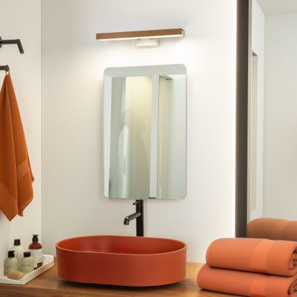 Brilagi - LED Підсвітка для дзеркала для ванної WOODY MIRROR LED/8W/230V 40 см IP44 дуб вишня/білий