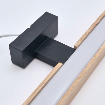 Brilagi - LED Підсвітка для дзеркала для ванної WOODY MIRROR LED/8W/230V 40 см IP44 дуб/чорний