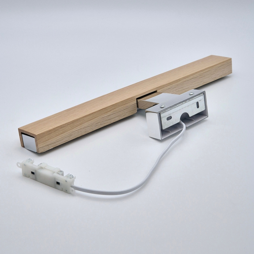 Brilagi - LED Підсвітка для дзеркала для ванної WOODY MIRROR LED/8W/230V 40 см IP44 дуб/глянцевий хром