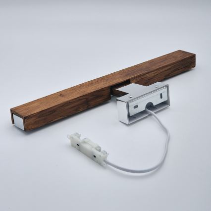 Brilagi - LED Підсвітка для дзеркала для ванної WOODY MIRROR LED/8W/230V 40 см IP44 дуб вишня/глянцевий хром