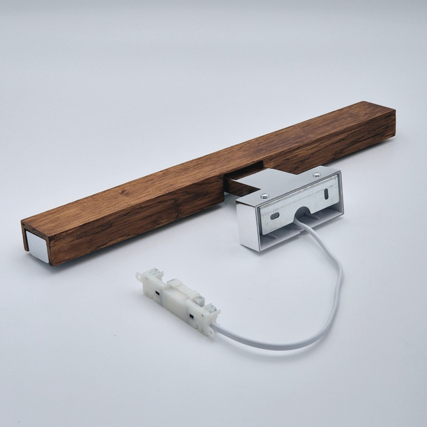 Brilagi - LED Підсвітка для дзеркала для ванної WOODY MIRROR LED/8W/230V 40 см IP44 дуб вишня/глянцевий хром