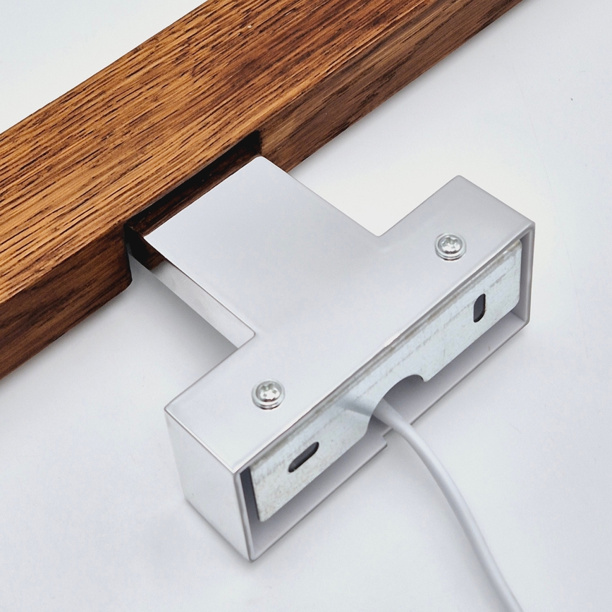 Brilagi - LED Підсвітка для дзеркала для ванної WOODY MIRROR LED/8W/230V 40 см IP44 дуб вишня/глянцевий хром