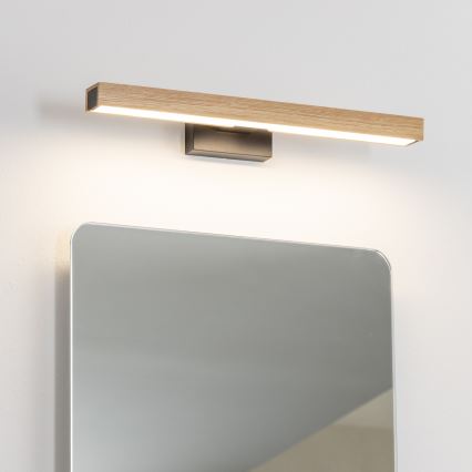 Brilagi - LED Підсвітка для дзеркала для ванної WOODY MIRROR LED/8W/230V 40 см IP44 дуб/чорний