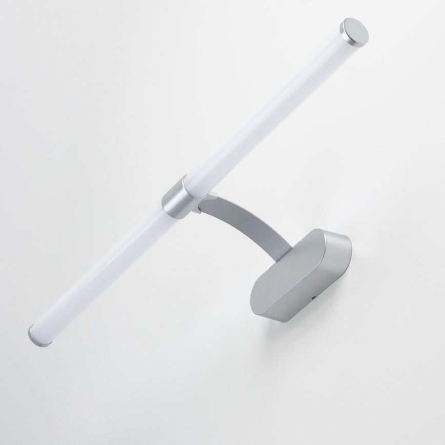 Brilagi - LED-підсвітка для дзеркала ванної кімнати 2 в 1 TUBEO LED/8 Вт/230 В/60 см IP44 срібляста