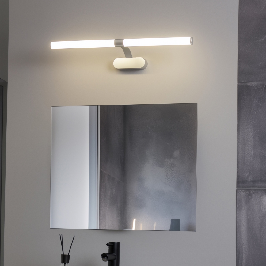 Brilagi - LED-підсвітка для дзеркала ванної кімнати 2 в 1 TUBEO LED/8 Вт/230 В/60 см IP44 срібляста