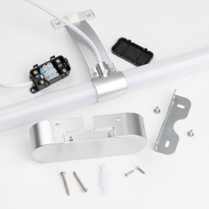 Brilagi - LED-підсвітка для дзеркала ванної кімнати 2 в 1 TUBEO LED/8 Вт/230 В/60 см IP44 срібляста