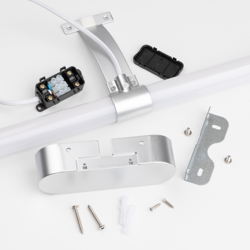 Brilagi - LED-підсвітка для дзеркала ванної кімнати 2 в 1 TUBEO LED/8 Вт/230 В/60 см IP44 срібляста