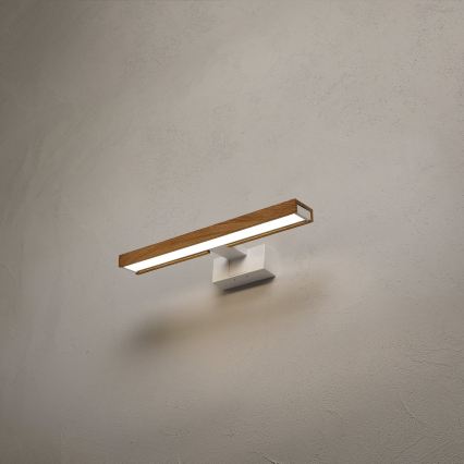 Brilagi - LED-освітлення дзеркала для ванної 3в1 WOODY MIRROR LED/8W/230V 40 cm IP44 білий/дуб