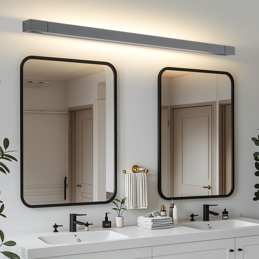 Brilagi - LED-підсвітка дзеркала для ванної AQUA LINE LED/36W/230V 120 см IP44 антрацит CRI 90