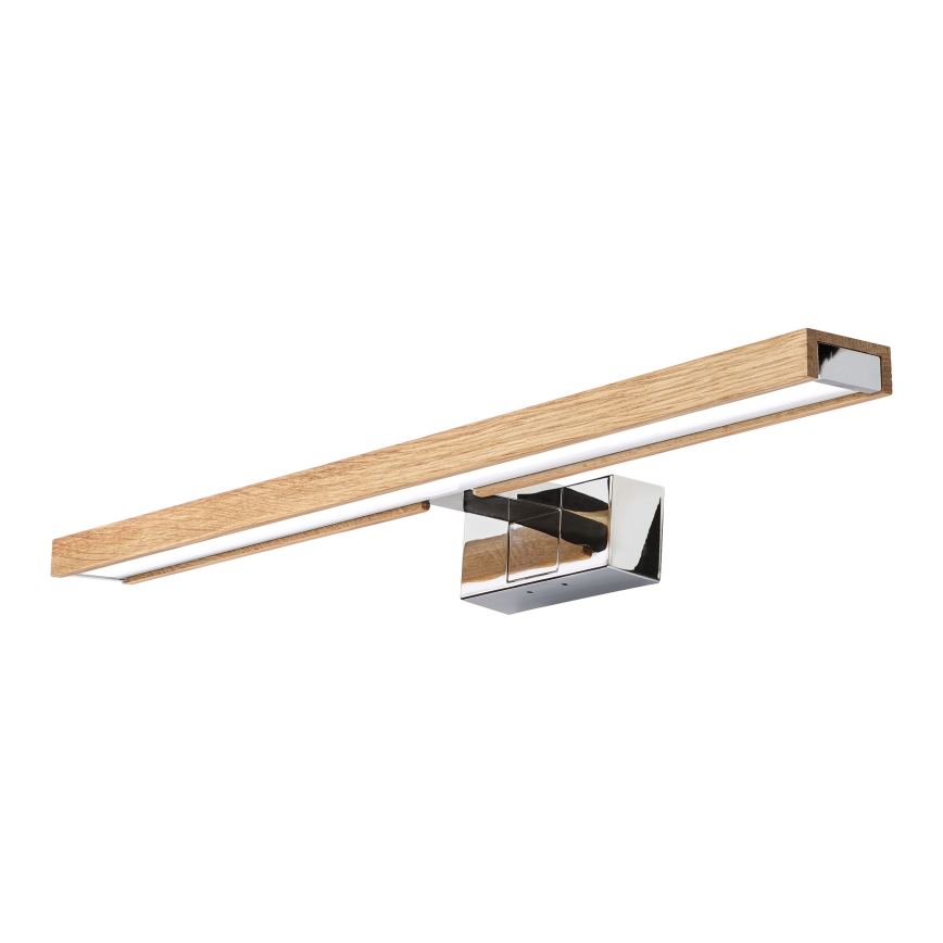 Brilagi - LED-освітлення для дзеркала у ванній WOODY MIRROR 3v1 LED/12W/230V 60 см IP44 глянцевий хром/дуб
