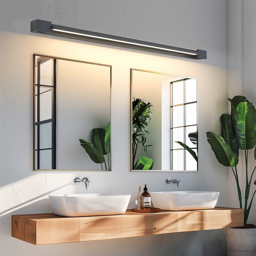 Brilagi - LED-підсвітка дзеркала для ванної AQUA LINE LED/36W/230V 120 см IP44 антрацит CRI 90