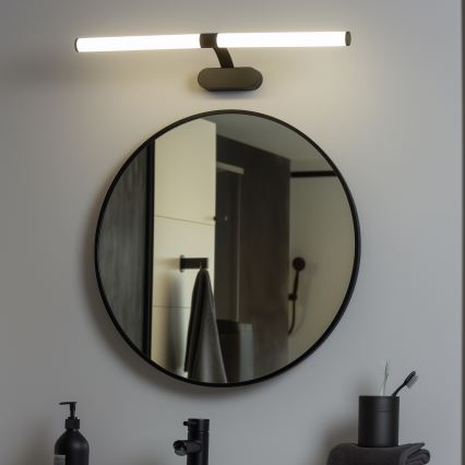 Brilagi - LED-освітлення дзеркала для ванної 2-в-1 TUBEO LED/8W/230V 60 cm IP44 чорний