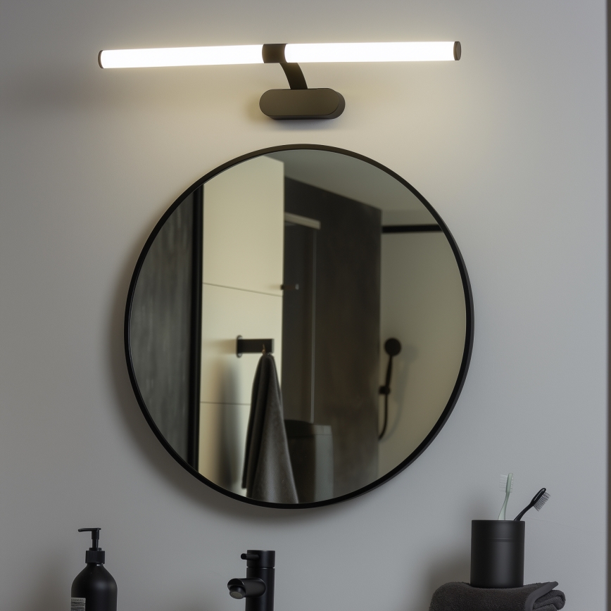 Brilagi - LED-освітлення дзеркала для ванної 2-в-1 TUBEO LED/8W/230V 60 cm IP44 чорний