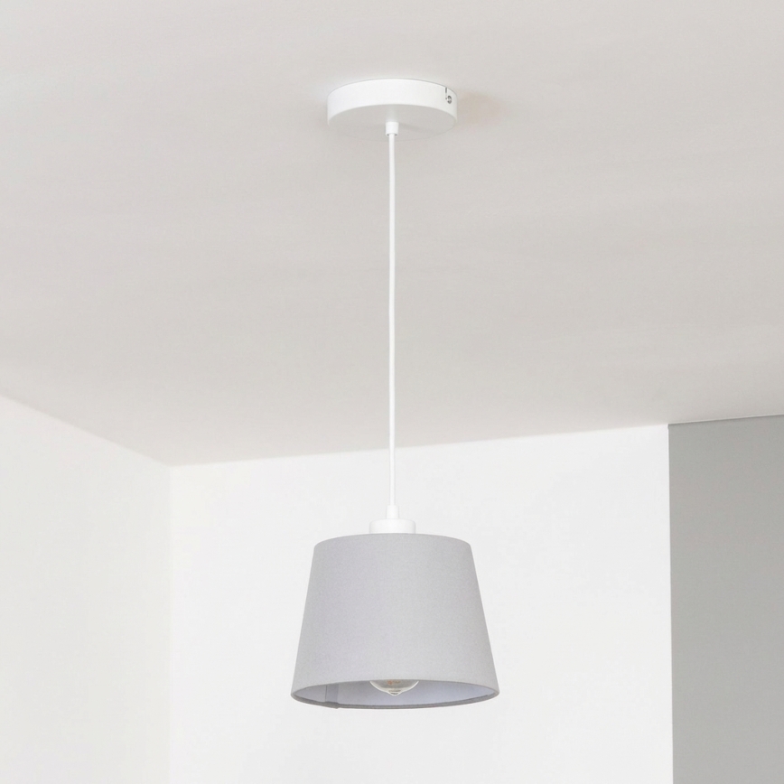 Brilagi - LED-підвіс на тросі CERIA 1×E27/40 Вт/230 В, діаметр 20,5 см, сірий