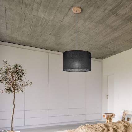 Brilagi - LED Підвісна люстра ANTHONY 1xE27/60W/230V дуб/чорний