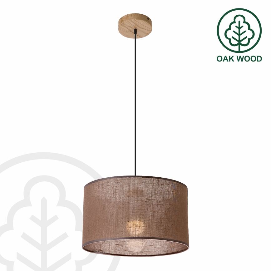 Brilagi - LED Підвісна люстра ANTHONY 1xE27/60W/230V дуб/коричневий