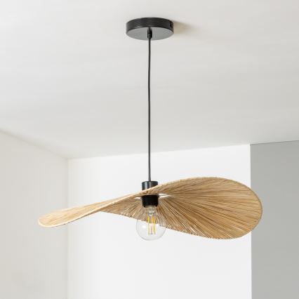Brilagi - LED підвісна люстра CERIA BOHO 1xE27/40W/230V, діаметр 60 см, абажур із рафії