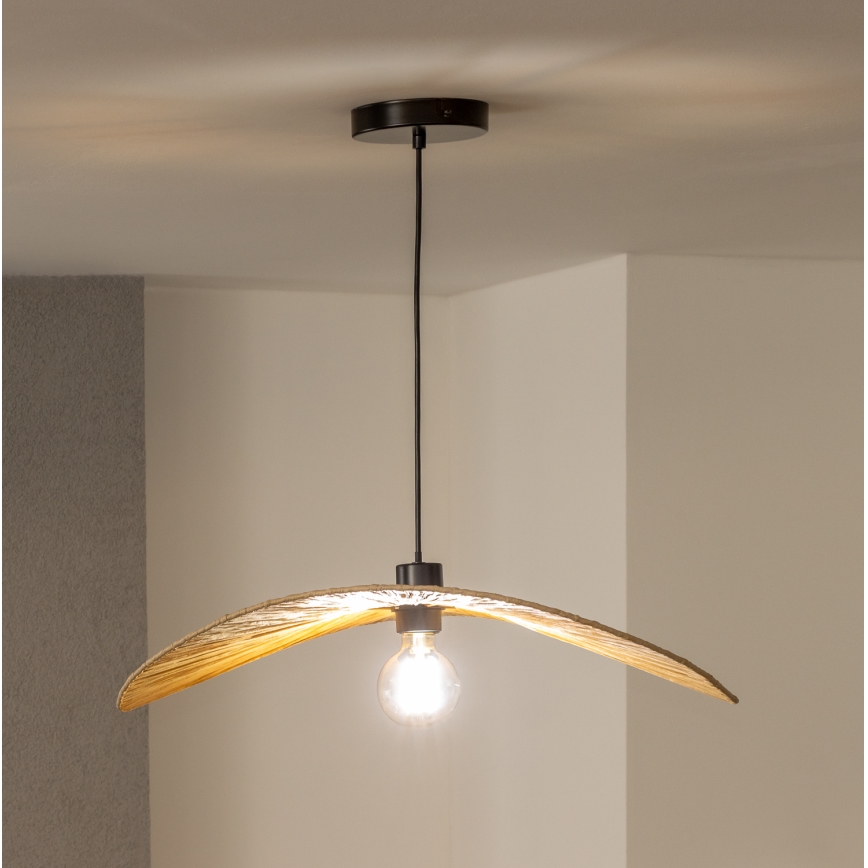 Brilagi - LED підвісна люстра CERIA BOHO 1xE27/40W/230V, діаметр 60 см, абажур із рафії