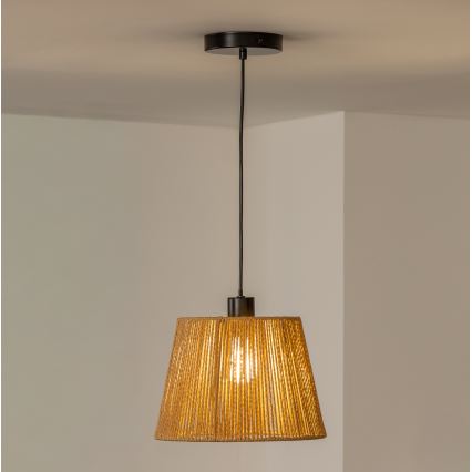 Brilagi - LED-підвісна люстра на шнурі CERIA BOHO 1xE27/40W/230V діаметр 28 см коричнева