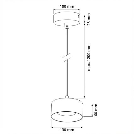 Brilagi - LED Підвісна люстра на тросі AURA LUX 1xGX53/30W/230V чорний/золотий