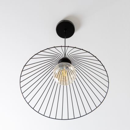Brilagi - LED-підвісна люстра на тросі CERIA WIRE 1xE27/40W/230V, діаметр 45 см, чорна