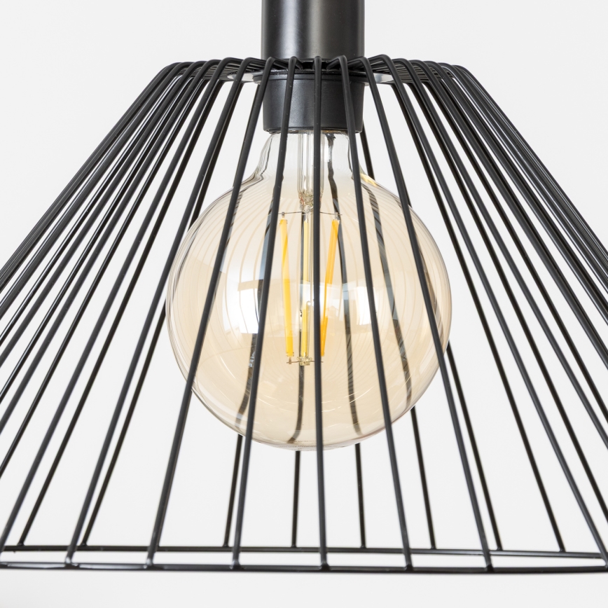 Brilagi - LED-підвісна люстра на тросі CERIA WIRE 1xE27/40W/230V, діаметр 45 см, чорна
