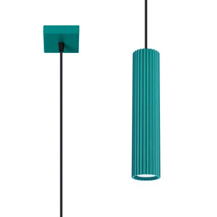 Brilagi - LED-підвісна люстра на тросі CRESTO 1xGU10/10W/230V бірюзова