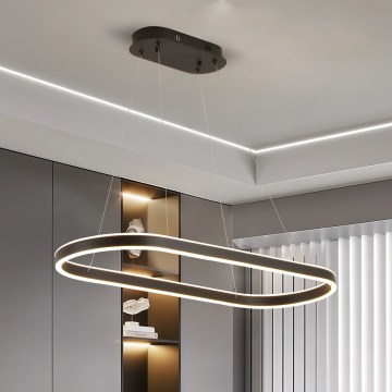 Brilagi - LED підвісна люстра на тросі PONDIE LED/43W/230V 80x30 см чорна