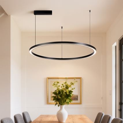Brilagi - регульована LED-люстра на тросі PORTOFINO LED/60W/230V 3000-6000K діаметр 80 см чорна + дистанційне керування