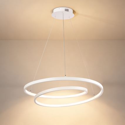Brilagi - LED-люстра з регулюванням яскравості на тросі TWISTER LED/48W/230V 3000-6000K діаметр 50 см біла + пульт дистанційного керування