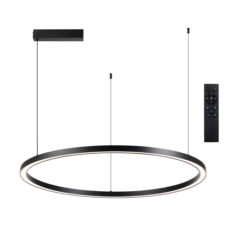 Brilagi - LED-люстра з регулюванням яскравості на тросі PORTOFINO LED/98W/230V 3000-6000K чорна + пульт дистанційного керування