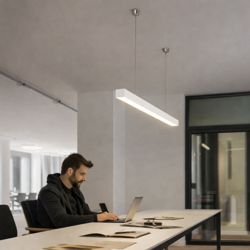 Brilagi - LED підвісний світильник FULLDAY LED/20/30/40W/230V 2700/4000/6000K 120 cm білий