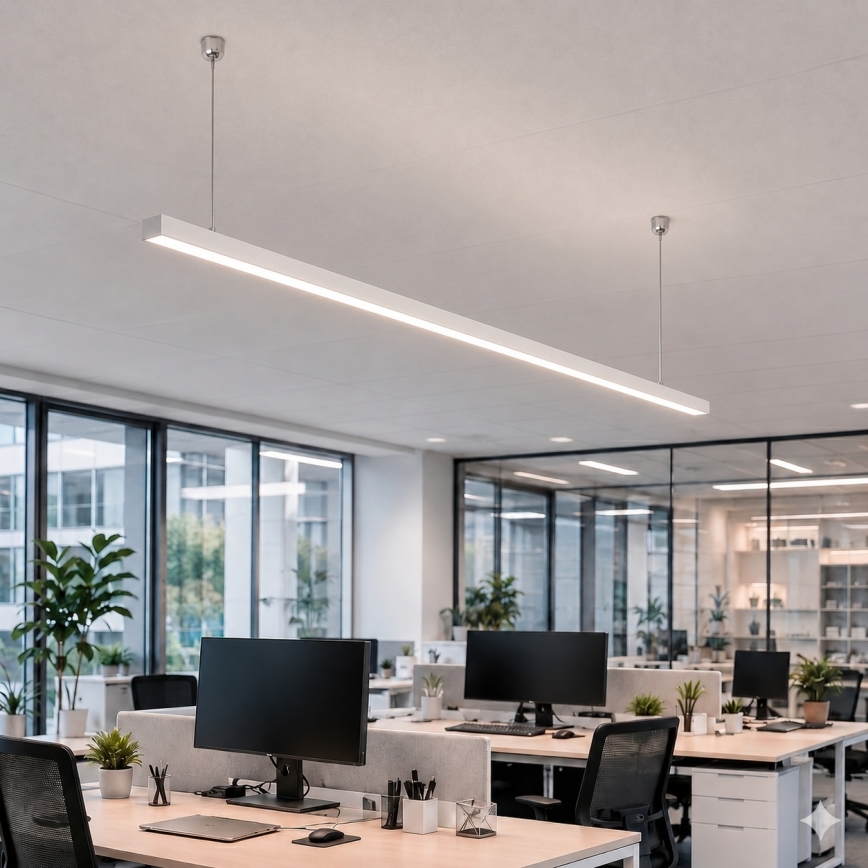 Brilagi - LED Підвісний світильник FULLDAY LED/30/40/50W/230V 2700/4000/6000K 150 cm білий