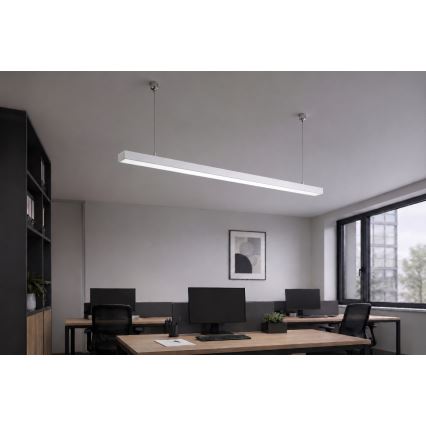 Brilagi - LED Підвісний світильник FULLDAY LED/30/40/50W/230V 2700/4000/6000K 150 cm білий