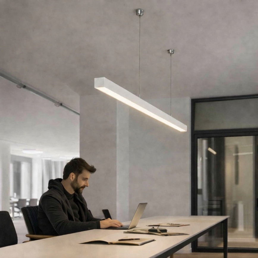 Brilagi - LED Підвісний світильник FULLDAY LED/30/40/50W/230V 2700/4000/6000K 150 cm білий