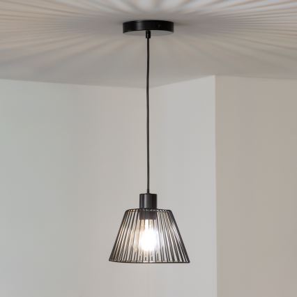 Brilagi - LED-підвісний світильник на тросі CERIA WIRE 1xE27/40W/230V, діаметр 21 см, чорний