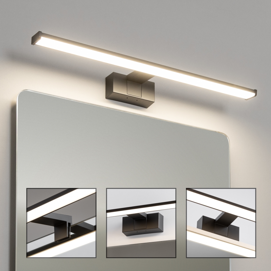 Brilagi - LED-подсветка для зеркала в ванной 3-в-1 VESTRA LED/12W/230V 60 см IP44 чёрная