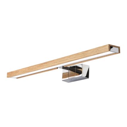 Brilagi - подсветка зеркала для ванной WOODY MIRROR 3 в 1 LED/12W/230V 60 cm IP44 глянцевый хром/дуб