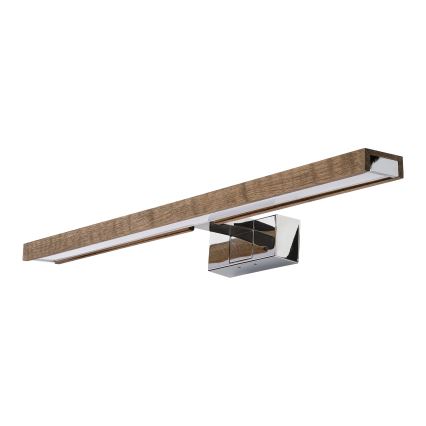 Brilagi - LED-освещение для зеркала ванной WOODY MIRROR 3в1 LED/12W/230V 60 см IP44 глянцевый хром/дуб-орех