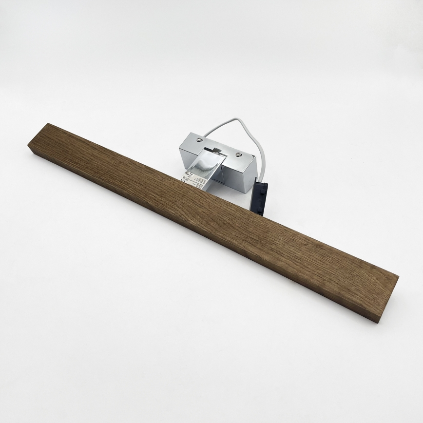 Brilagi - LED-освещение для зеркала ванной WOODY MIRROR 3в1 LED/12W/230V 60 см IP44 глянцевый хром/дуб-орех