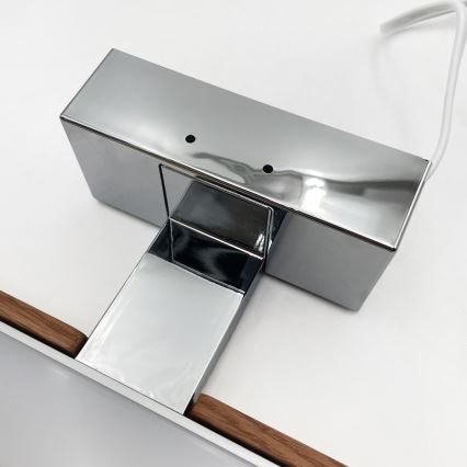 Brilagi - LED-освещение зеркала для ванной WOODY MIRROR 3 в 1 LED/12 Вт/230 В 60 см IP44 глянцевый хром/дуб вишня
