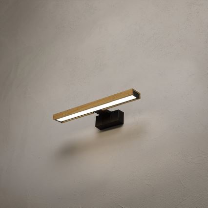 Brilagi - LED-освещение зеркала для ванной 3 в 1 WOODY MIRROR LED/8W/230V IP44 черный/дуб