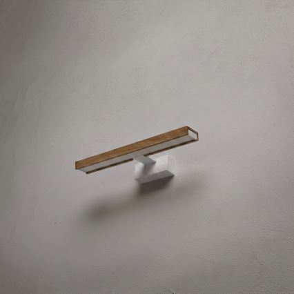 Brilagi - LED-светильник для зеркала в ванной 3 в 1 WOODY MIRROR, LED/8W/230V, 40 см, IP44, белый/дуб